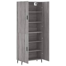 Berkfield Home Highboard Grey Sonoma 69.5x34x180 cm Engineered Wood - thumbnail 4