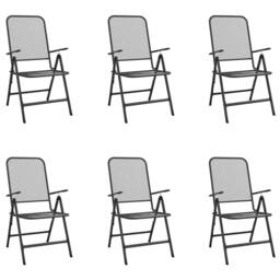 Berkfield Home 7 Piece Garden Dining Set Anthracite Metal Mesh in Black - thumbnail 3