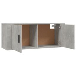 Berkfield Home 2 Piece TV Cabinet Set Concrete Grey Engineered Wood - thumbnail 5