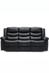 More4Homes Seattle 3 Seater Electric High Back Bonded Leather Recliner Sofa in Black - thumbnail 4