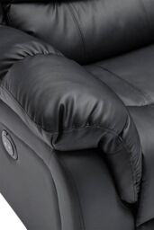 More4Homes Seattle 3 Seater Electric High Back Bonded Leather Recliner Sofa in Black - thumbnail 6