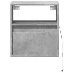 Berkfield Home TV Wall Cabinets with LED Lights 2 pcs Concrete Grey 41x31x45 cm - Size: 41 x 31 x 45 cm - thumbnail 6