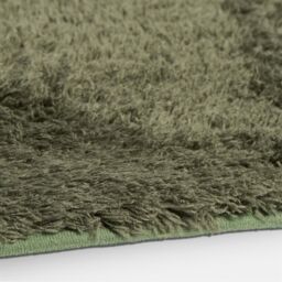 OHS Fluffy Teddy Rug Soft Floor Carpet Non Slip Area Mat in Light Green - Size: 80 cm x 150 cm - thumbnail 2
