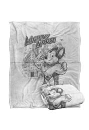 ViacomCBS/Nickelodeon Mighty Mouse Sketch Silky Touch Super Soft Throw Blanket 152 X 127 cm in White - thumbnail 2