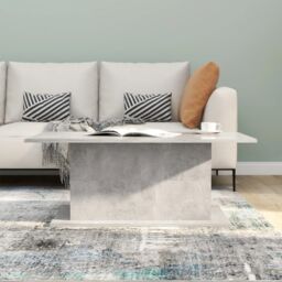 Berkfield Home Coffee Table Concrete Grey 102x55.5x40 cm Engineered Wood - thumbnail 4