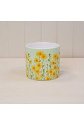 KDMD Yellow & Multicolour Daisy Field Pot - 13mm