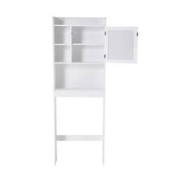 EONLION Over the Toilet Storage Cabinet Bathroom Storage Organizer Tall Shelf in White - Size: 100 cm - thumbnail 5