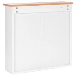 Wyld and Coco Wall-Mounted Mirror Cabinet White MDF 17x60 cm - thumbnail 6