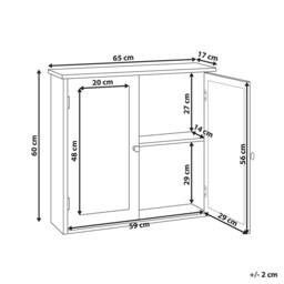 Wyld and Coco Wall-Mounted Mirror Cabinet White MDF 17x60 cm - thumbnail 3