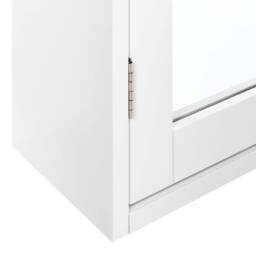 Wyld and Coco Wall-Mounted Mirror Cabinet White MDF 17x60 cm - thumbnail 9