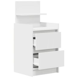 Berkfield Home Bedside Cabinets with 2 Drawers 2 pcs White 38x34x80 cm - Size: 38 x 34 x 80 cm - thumbnail 6