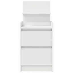 Berkfield Home Bedside Cabinets with 2 Drawers 2 pcs White 38x34x80 cm - Size: 38 x 34 x 80 cm - thumbnail 7