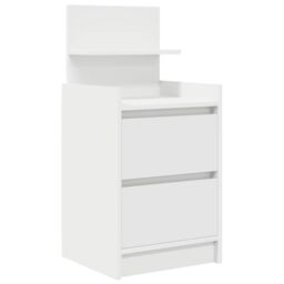 Berkfield Home Bedside Cabinets with 2 Drawers 2 pcs White 38x34x80 cm - Size: 38 x 34 x 80 cm - thumbnail 5