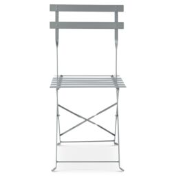 Bravich LTD Manarola 3 Piece Garden Foldable Metal Bistro Set in Grey - thumbnail 3
