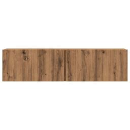 Berkfield Home Wall Mounted TV Cabinet Artisan Oak 120x30x30 cm Engineered Wood in Brown - Size: 120 x 30 x 30 cm - thumbnail 4