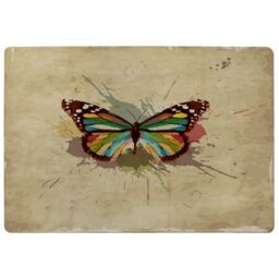 Benjamin Tate Design Butterfly & Paint Splats Rug in Natural - Size: Large - thumbnail 1