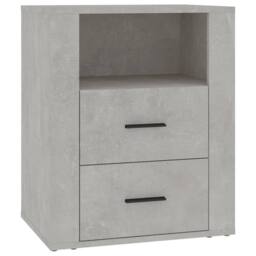 Berkfield Home Classic Bedside Cabinet Concrete Grey 50x36x60 cm Engineered Wood - Size: 50 x 36 x 60 cm - thumbnail 3