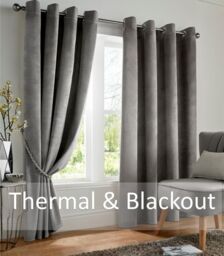 Luxury Living Velvet Thermal Blackout Eyelet Curtains Ready Made Pair in Silver - Size: 168 cm width x 183 cm drop - thumbnail 2