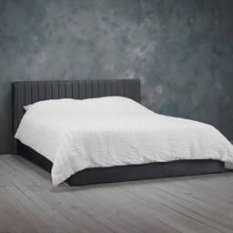 Lemon Pavilion Furniture Berlin Double Bed - Velvet - L200 x W152 x H87 cm - Silver - thumbnail 1