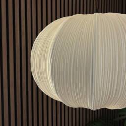 CGC Lighting Palmira Large Oval Stretch Ruffled Silk Fabric Lampshade in Cream - thumbnail 6