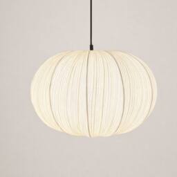 CGC Lighting Palmira Large Oval Stretch Ruffled Silk Fabric Lampshade in Cream - thumbnail 5