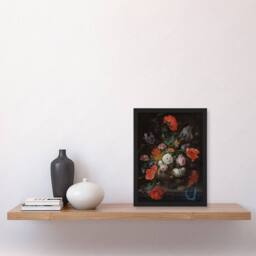 Artery8 Still Life with Flowers & a Watch Mignon Framed Wall Art Print - Size: A3 - thumbnail 2