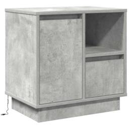 Berkfield Home Bedside Cabinets with LED 2 pcs Concrete Grey 50x34.5x50 cm - thumbnail 6