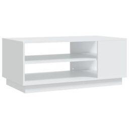 Berkfield Home Coffee Table White 102x55x43 cm Engineered Wood - Size: 102 x 55 x 43 cm - thumbnail 2
