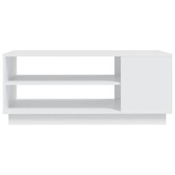 Berkfield Home Coffee Table White 102x55x43 cm Engineered Wood - Size: 102 x 55 x 43 cm - thumbnail 5