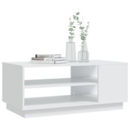 Berkfield Home Coffee Table White 102x55x43 cm Engineered Wood - Size: 102 x 55 x 43 cm - thumbnail 4