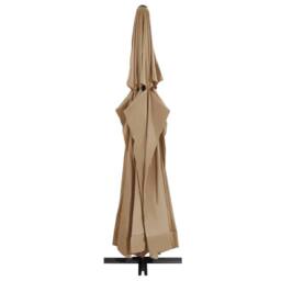 Berkfield Home Outdoor Parasol with Aluminium Pole 600 cm Taupe in Beige - thumbnail 3
