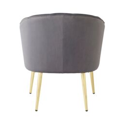 GFW Pettine Velvet Accent Chair in Grey - thumbnail 5