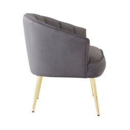 GFW Pettine Velvet Accent Chair in Grey - thumbnail 4