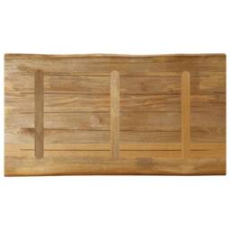 Berkfield Home Table Top Live Edge 100x60x3.8 cm Solid Wood Rough Mango in Brown - thumbnail 5