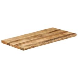 Berkfield Home Table Top Live Edge 100x60x3.8 cm Solid Wood Rough Mango in Brown - thumbnail 1