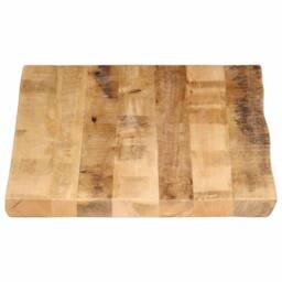 Berkfield Home Table Top Live Edge 100x60x3.8 cm Solid Wood Rough Mango in Brown - thumbnail 4