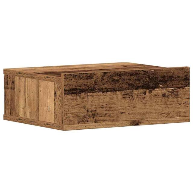 Berkfield Home Floating Nightstand Old Wood 40x32x15 cm Engineered Wood in Brown - Size: 40 x 32 x 15 cm - image 1