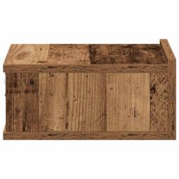 Berkfield Home Floating Nightstand Old Wood 40x32x15 cm Engineered Wood in Brown - Size: 40 x 32 x 15 cm - thumbnail 7