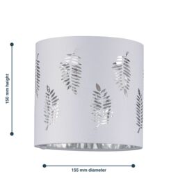 First Choice Lighting Set of 2 Fern - White Cut Out 15.5cm Table Lamp Shades - thumbnail 5