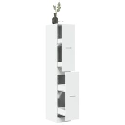 Berkfield Home Apothecary Cabinet¬†White 30x41x174.5 cm Engineered Wood in White - thumbnail 1