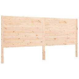 Berkfield Home Beautiful Bed Frame with Headboard 200x200 cm Solid Wood in Light Oak - thumbnail 8