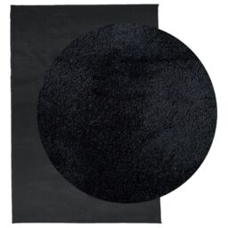Berkfield Home Rug OVIEDO Short Pile Black 140x200 cm - Size: Medium - thumbnail 3