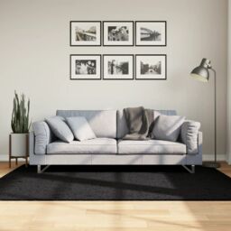 Berkfield Home Rug OVIEDO Short Pile Black 140x200 cm - Size: Medium - thumbnail 1