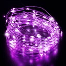 Desiretech LED Battery-Powered Fairy Lights Copper Wire String Lights 2Pack 50LED in Purple - thumbnail 2