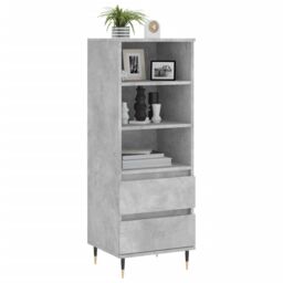 Berkfield Home Highboard Concrete Grey 40x36x110 cm Engineered Wood - Size: 40 x 36 x 110 cm - thumbnail 3