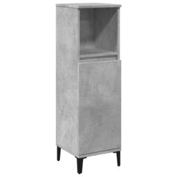 Berkfield Home 3 Piece Bathroom Furniture Set Concrete Grey Engineered Wood - thumbnail 6
