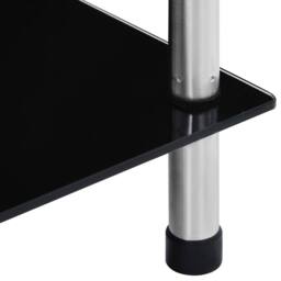 Berkfield Home Sturdy 6-Tier Shelf Black 40x40x160 cm Tempered Glass - Size: 40 x 40 x 160 cm - thumbnail 5
