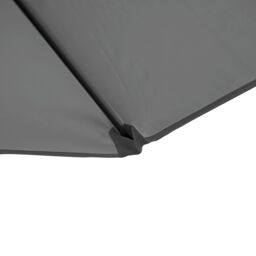 OUTSUNNY 2.5M Offset Roma Patio Umbrella W/ 360° Rotation & Base in Dark Grey - thumbnail 8