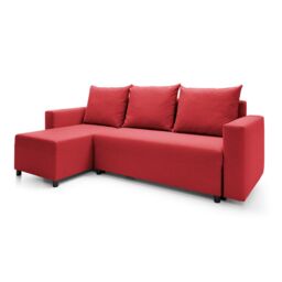 Abakus Direct Oslo Reversible Corner Sofa Bed in Red in Dark Red - thumbnail 3