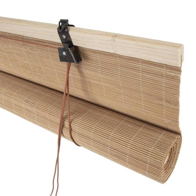 SPETLEK 80X150Cm Bamboo Door Curtain Roller Blinds in Brown - Size: 1 - image 1